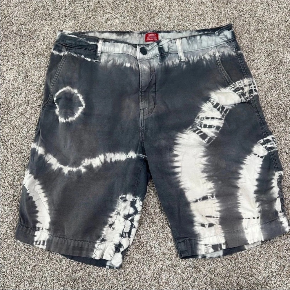 Levi's Black and White Tie-Dye Men’s Shorts
